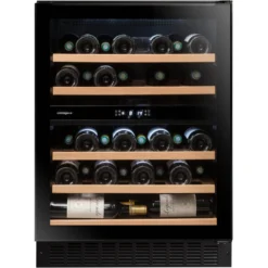 Avintage Built In Wine Fridge - 50 Bottle Dual Zone 600mm Black - AVU53TDZA