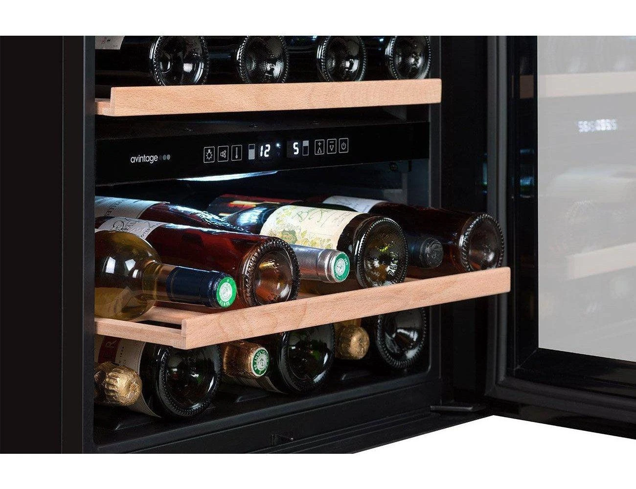 Avintage Integrated Wine Fridge - 36 Bottle Dual Zone 600mm Black - AVI60CDZA - Image 4