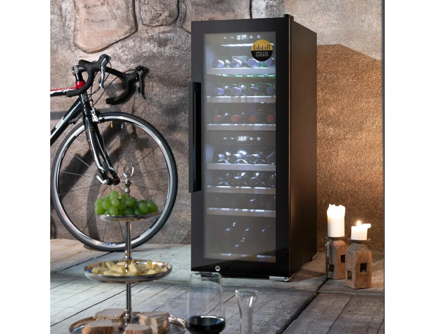 CASO Freestanding Wine Cooler - 38 Bottle Dual Zone 400mm Black - WineExclusive 38 - Image 2