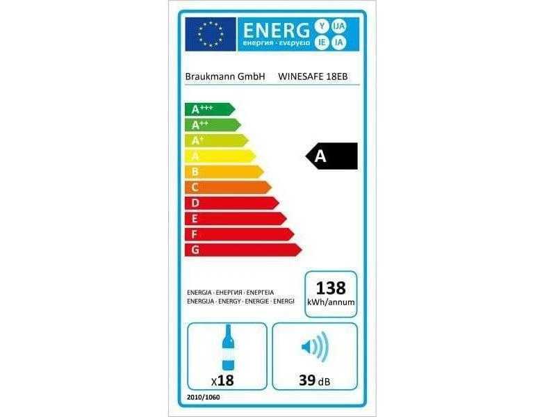 CASO Integrated Wine Fridge - 18 Bottle 600mm Black - WineSafe 18 EB - Image 12