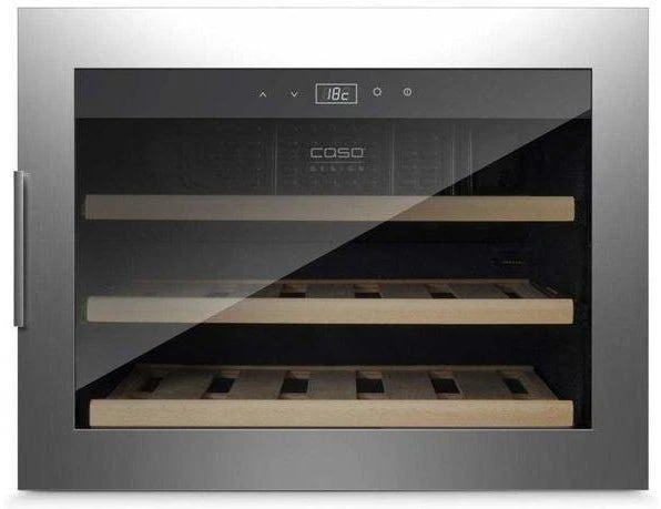 CASO Integrated Wine Fridge - 18 Bottle 600mm Grey - WineSafe 18 EB Inox 629 - Image 3