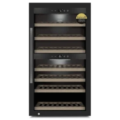 CASO Wine Cooler - 66 Bottle Dual Zone 600mm Black - WineExclusive 66 Smart