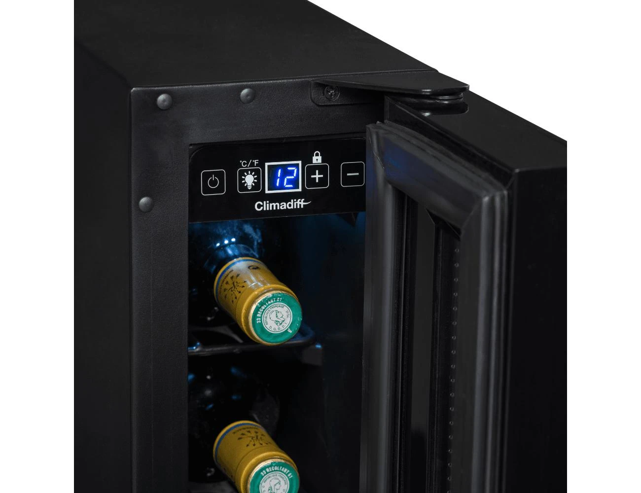 Climadiff Built In Wine Fridge - 7 Bottle 150mm Black - CBU7S1B - Image 3