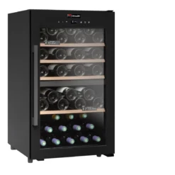 Climadiff Dual Zone Freestanding Wine Fridge - 56 Bottle 500mm Black - CD56B1