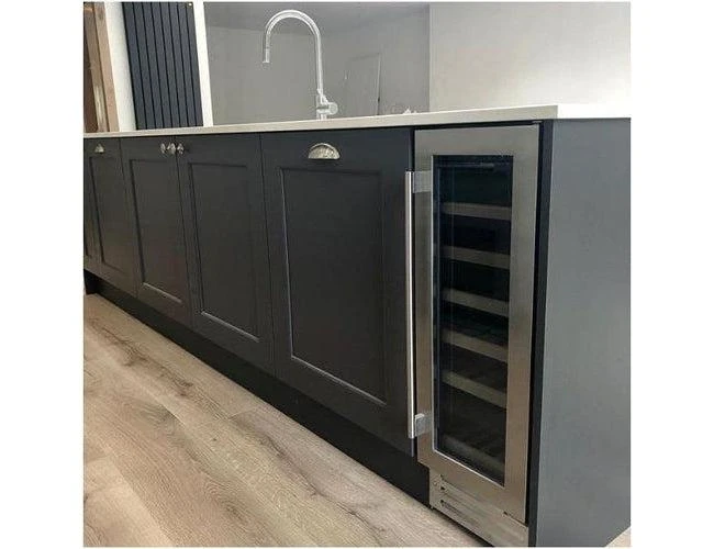 Dunavox 300mm Under Counter Wine Fridge - 19 Bottle Stainless Steel - DAUF-19.58SS - Image 2