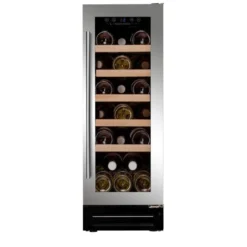 Dunavox 300mm Under Counter Wine Fridge - 19 Bottle Stainless Steel - DAUF-19.58SS