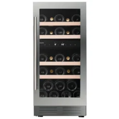 Dunavox 40cm Built In Wine Fridge - 32 Bottle Dual Zone Stainless Steel - DAUF-32.78DSS