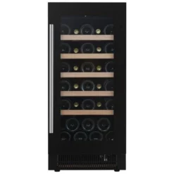 Dunavox 40cm Undercounter Wine Cooler - 32 Bottle Black - DAUF-32.83B