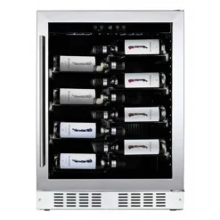 Dunavox 600mm Built In Wine Cooler - 40 Bottle Stainless Steel - DAUF-40.138SS