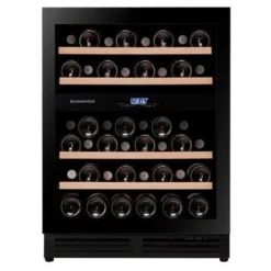 Dunavox 60cm Under Counter Built In Wine Fridge - 45 Bottle Dual Zone Black - DAUF-45.125DB.TO
