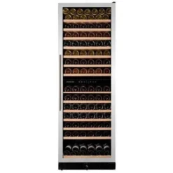 Dunavox Built In Wine Fridge - 166 Bottle Dual Zone 600mm Stainless Steel - DX-166.428SDSK