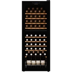 Dunavox Freestanding Wine Cooler - 54 Bottle Dual Zone 480mm Black - DXFH.54.150