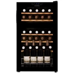 Dunavox Freestanding Wine Cooler - Dual Zone 30 Bottle 480mm Black - DXFH-30.80