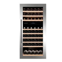 Dunavox Integrated 600mm Wine Fridge - Dual Zone Stainless Steel 72 Bottle - DAVS-72.185DSS