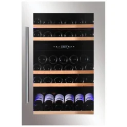 Dunavox Integrated Dual Zone Wine Fridge - 600mm Stainless Steel 52 Bottle - DAVS-49.116DSS