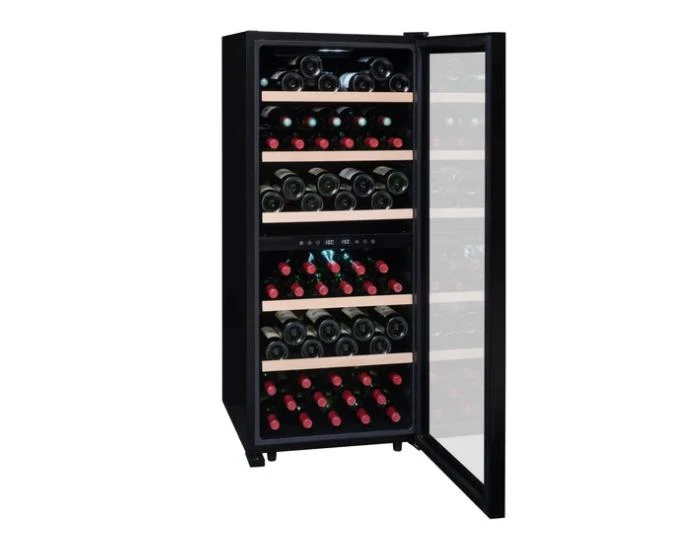 La Sommelière Freestanding Black Wine Fridge - Dual Zone 550mm 102 Bottle - SLS102DZ - Image 4