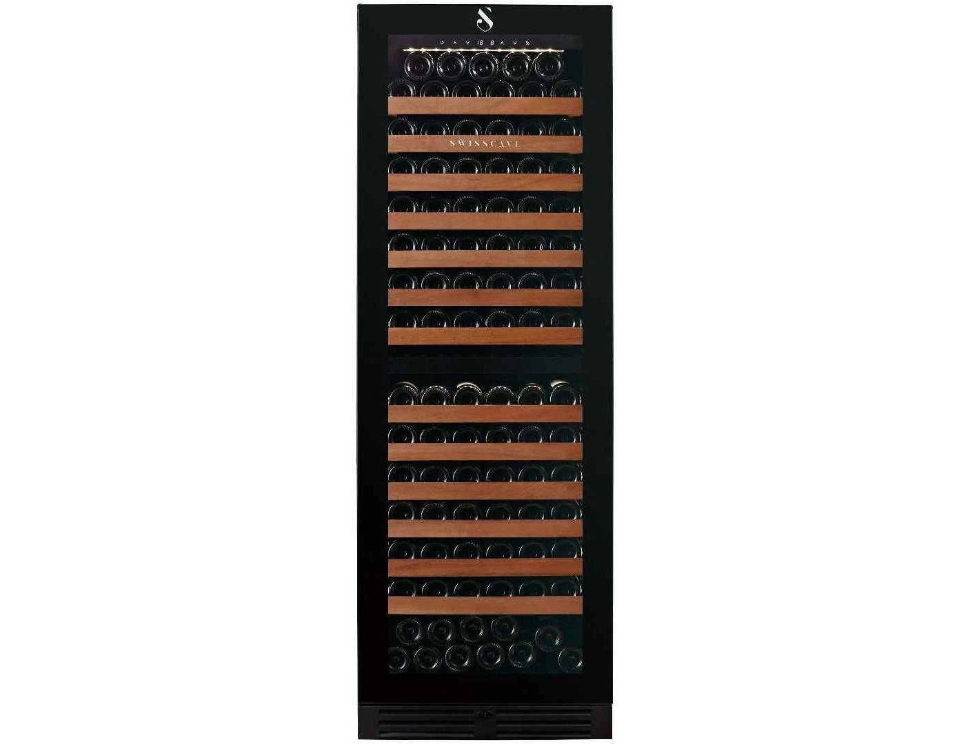 Swisscave Built In Wine Fridge - Dual Zone 600mm Black - WLB460DFL-MIX