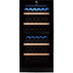 Swisscave Freestanding Wine Fridge - Dual Zone 600mm Black - WL355DF