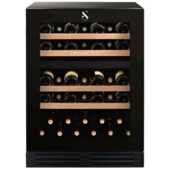 Swisscave Under Counter Wine Cooler - Dual Zone 600mm Black - WLB160DF