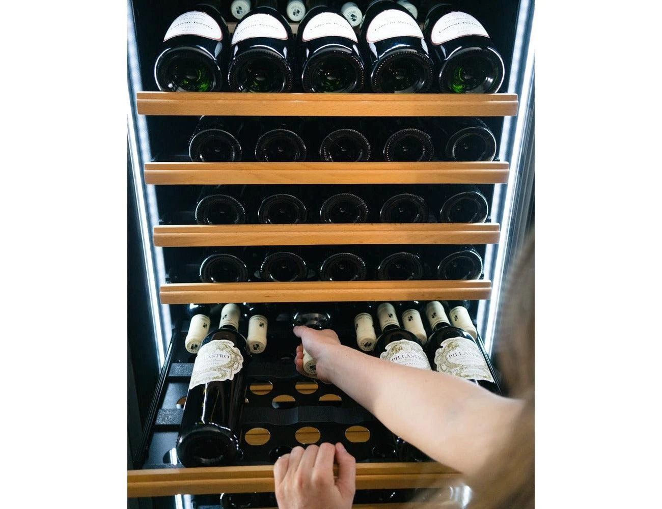 VIN GARDE Freestanding Wine Cooler - 600mm Black - VOLNAY 176 - Image 3