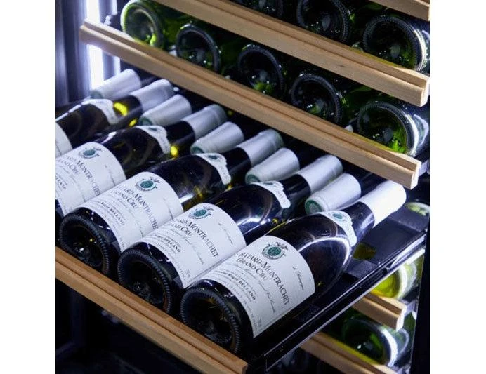 VIN GARDE Freestanding Wine Fridge - Dual Zone 600mm Stainless Steel - POMMARD 160 - Image 6