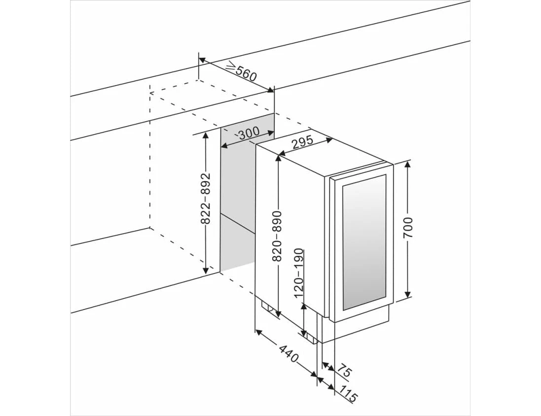 MQuvée 300mm Drinks Fridge - Built In Stainless Steel - Beer Server 30 - Image 6