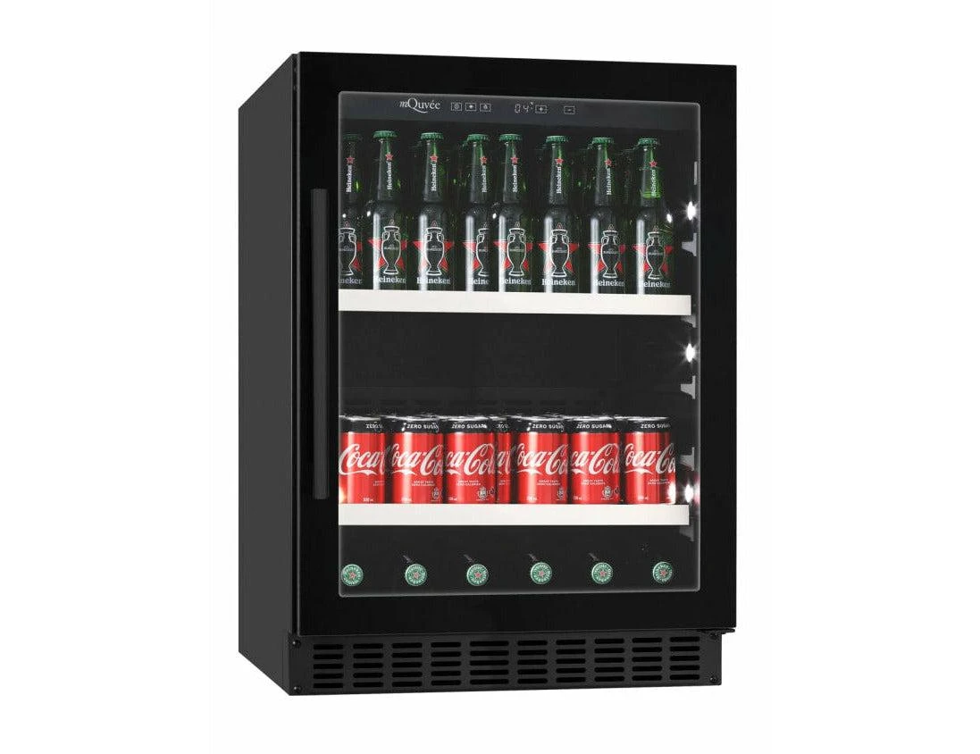 MQuvée Black Under Counter Drinks Fridge - 600mm Black - Beer Server 60 - Image 3
